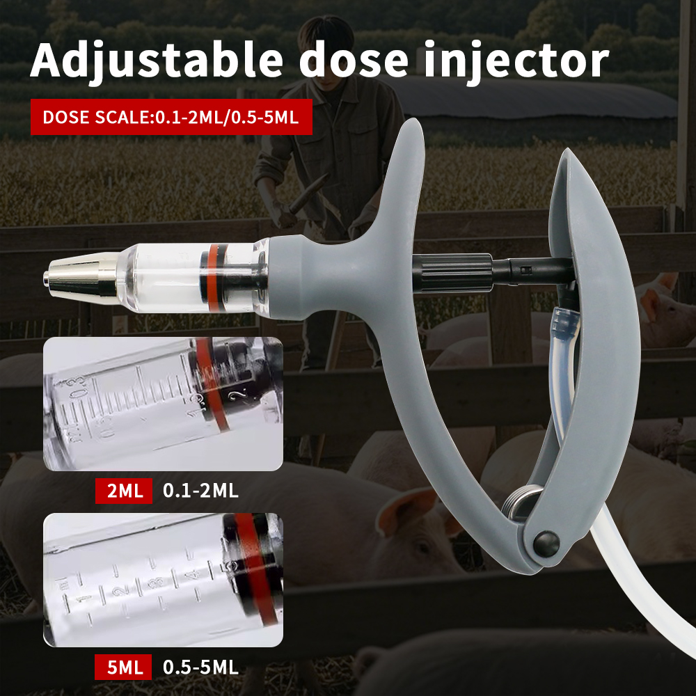 Veterinary Syringe Gun - Seringa contínua animal de 2ml /