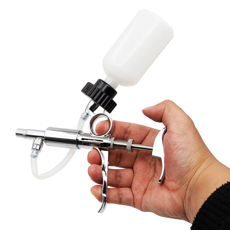 Veterinary Syringe Gun - Seringa contínua de metal, 0.5-5ml, injetor