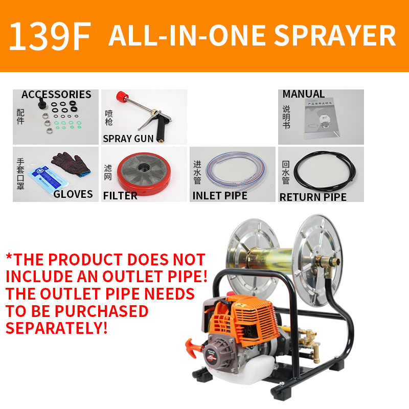 Farming Tools For Agriculture - Pulverizador Integrado Roll-and-Tube 139F/140F, Ferramenta Agrícola