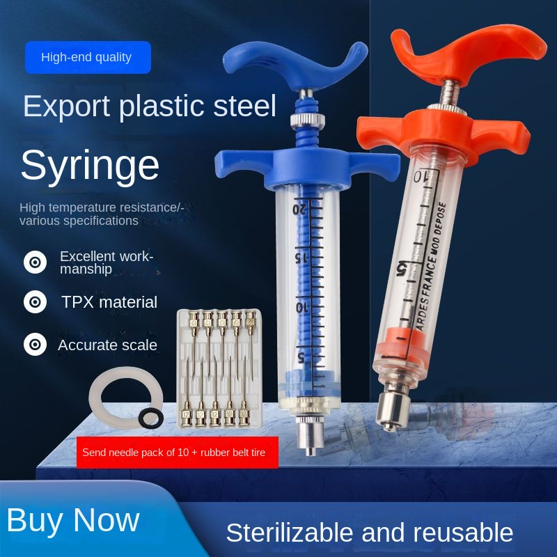 Veterinary Syringe Gun - Seringa de plástico fino-aço, seringa veterinária,