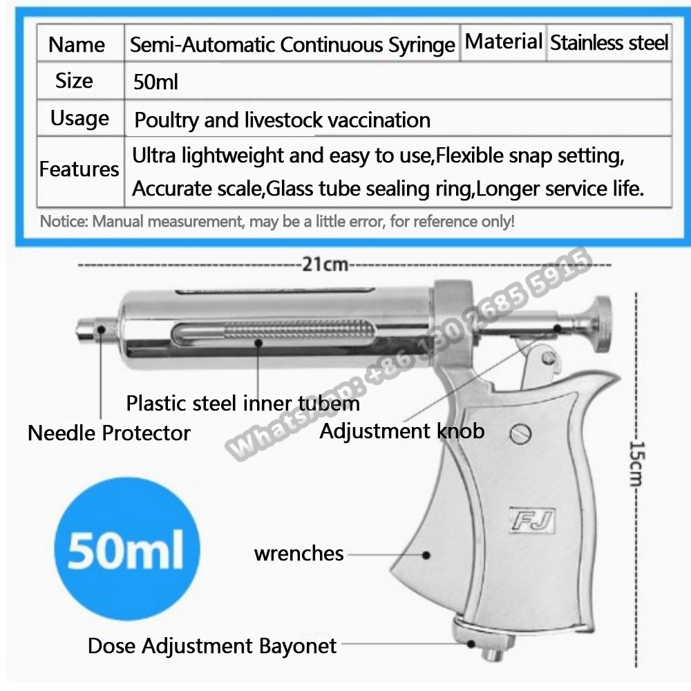 Seringa de injeção contínua an - Veterinary Syringe Gun avaliação e preço