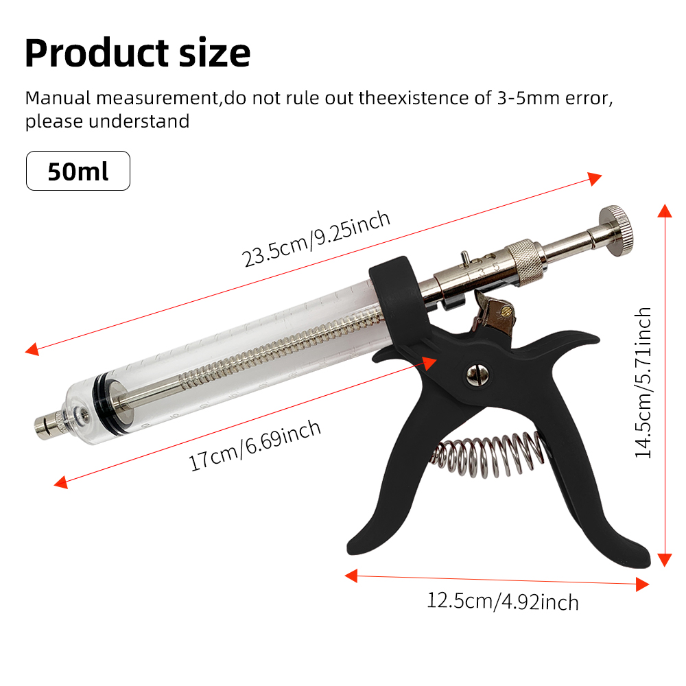 1 pc animal 50ml seringa de in - Veterinary Syringe Gun avaliação e preço